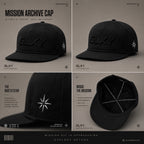 GLXY Mission Archive Cap — Vintage Black detail